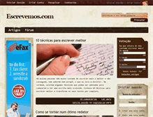 Tablet Screenshot of escrevemos.com